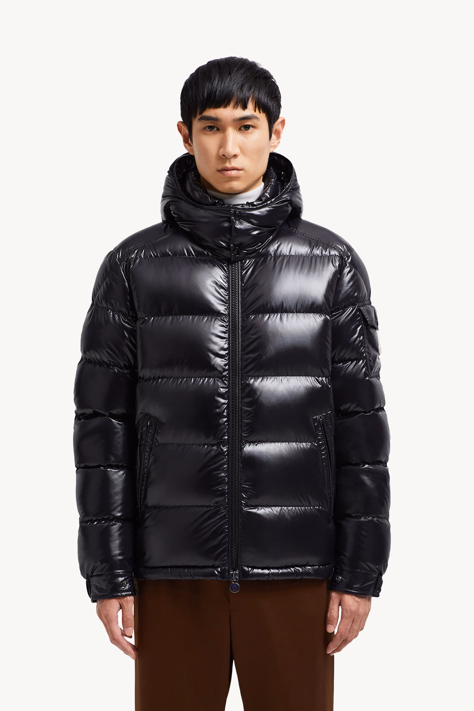 Moncler Maya Hooded Short Down Jacket Men Black Moncler 3
